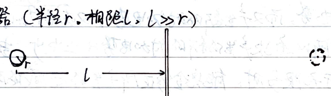 Sphere-plate capacitor
